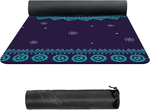 nuveti Tapete de yoga de gamuza TPE de alta densidad antideslizante con bolsa de transporte, 72 x 32 pulgadas, extra grueso, 0.315 in, esterilla de