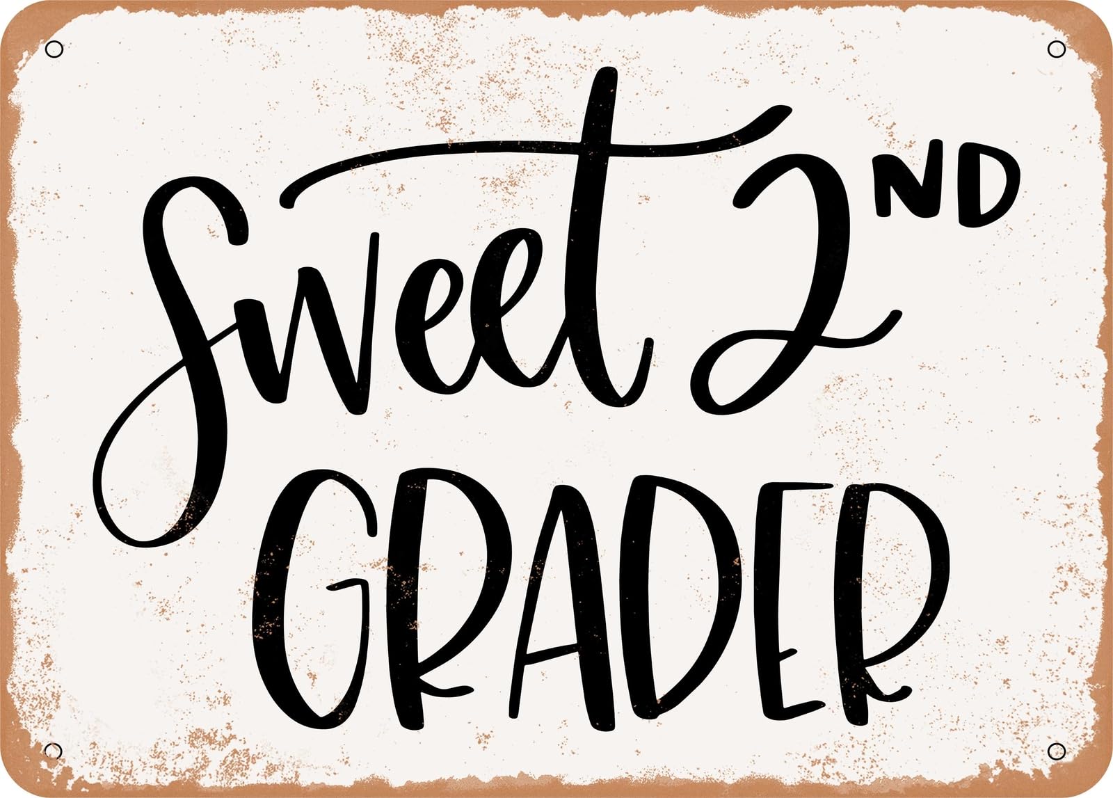 Metal Sign - Sweet Second Grader - Vintage Look Sign home decor