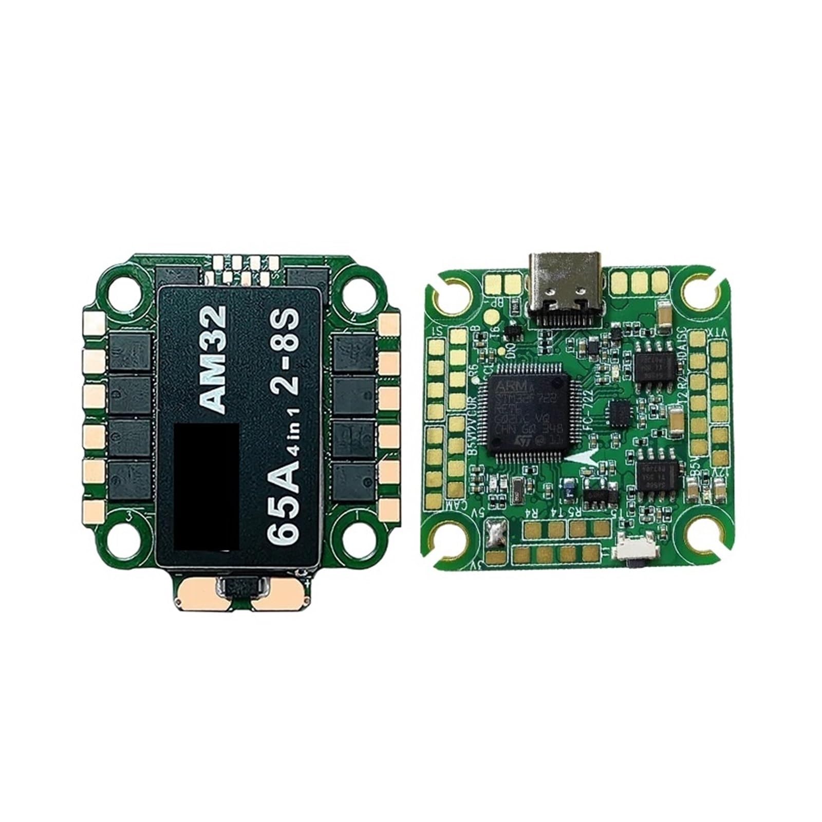 DYS AM32 65A 4IN1 Brushless ESC 2-8S/F7 F722 Stack Flight Controller/Für Freestyle FPV Drone Racing(AM32 65A ESC)