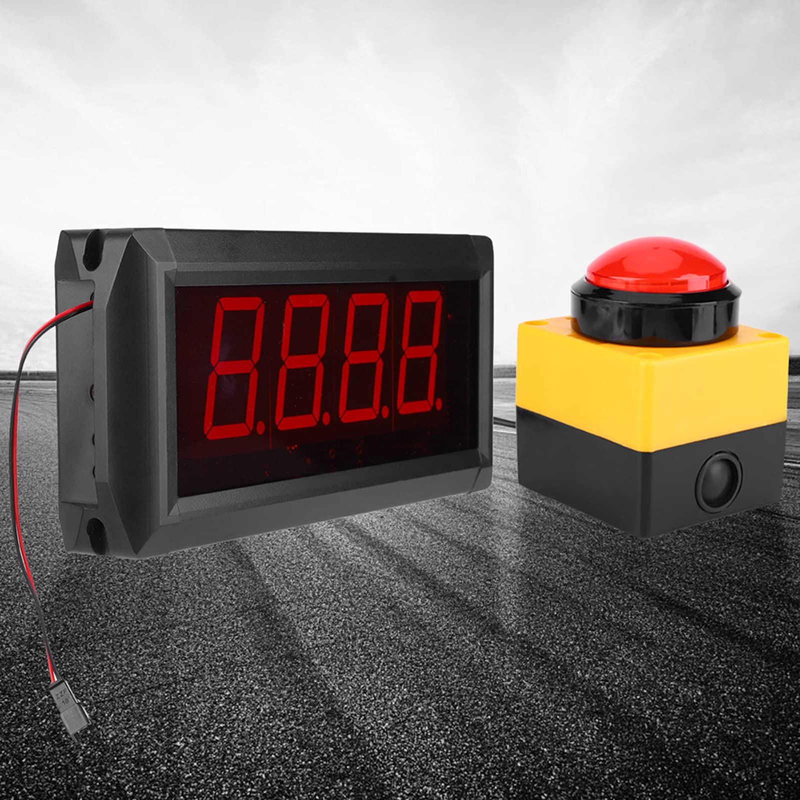 10-Sekunden-Challenge-Spiel-Timer, LED-Display, Fernbedienung, Kompakte Größe, Sichtweite Bis zu 15 m. Ziehen Sie den Kundenstrom in Einkaufszentren an (EU-Stecker)