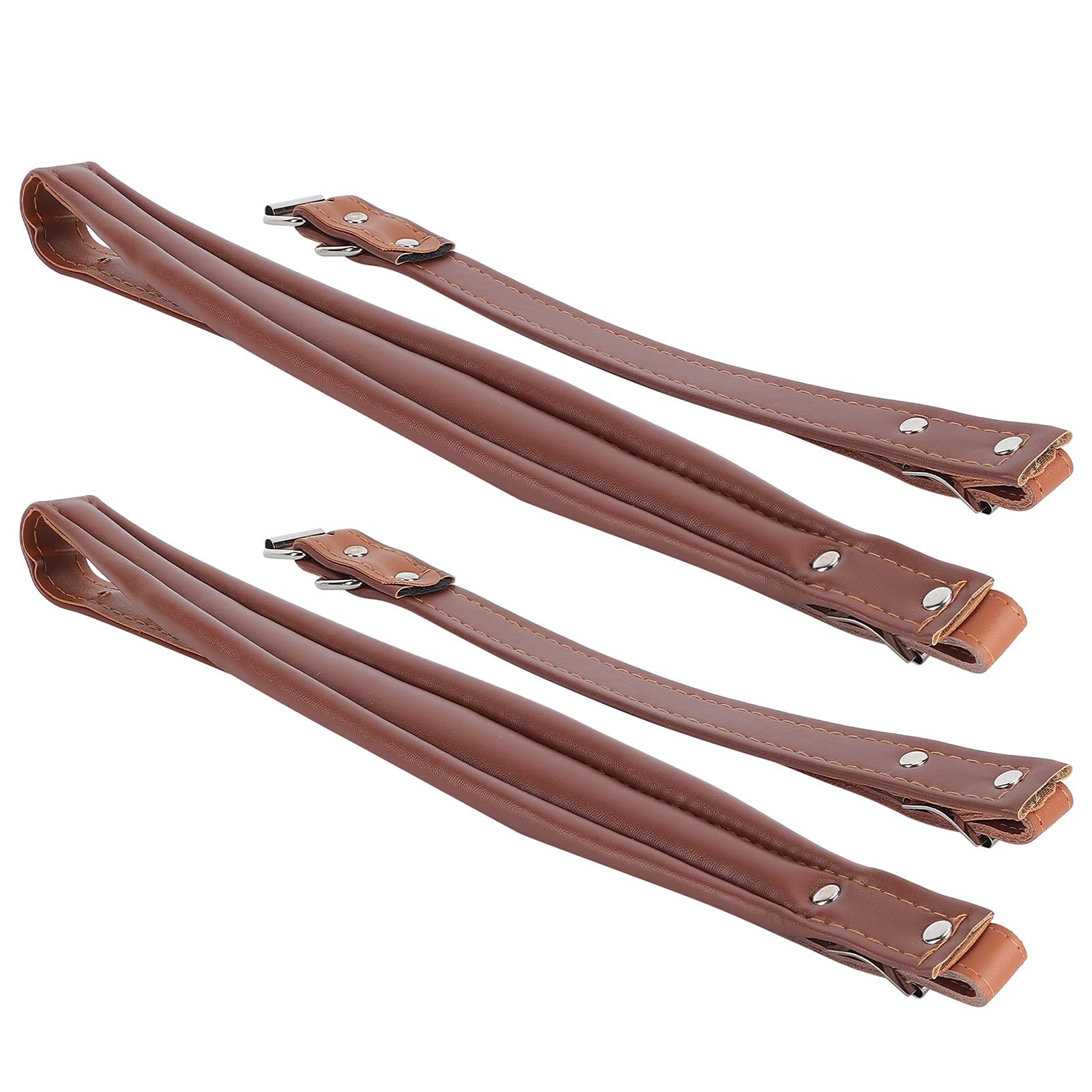 LiebeWH 2Pcs Akkordeon Schultergurte 83-110cm Verstellbare Akkordeon Gurt PU Lederriemen Zubehör mit Stabilen Schnallen für 16-120 Bass Coffee