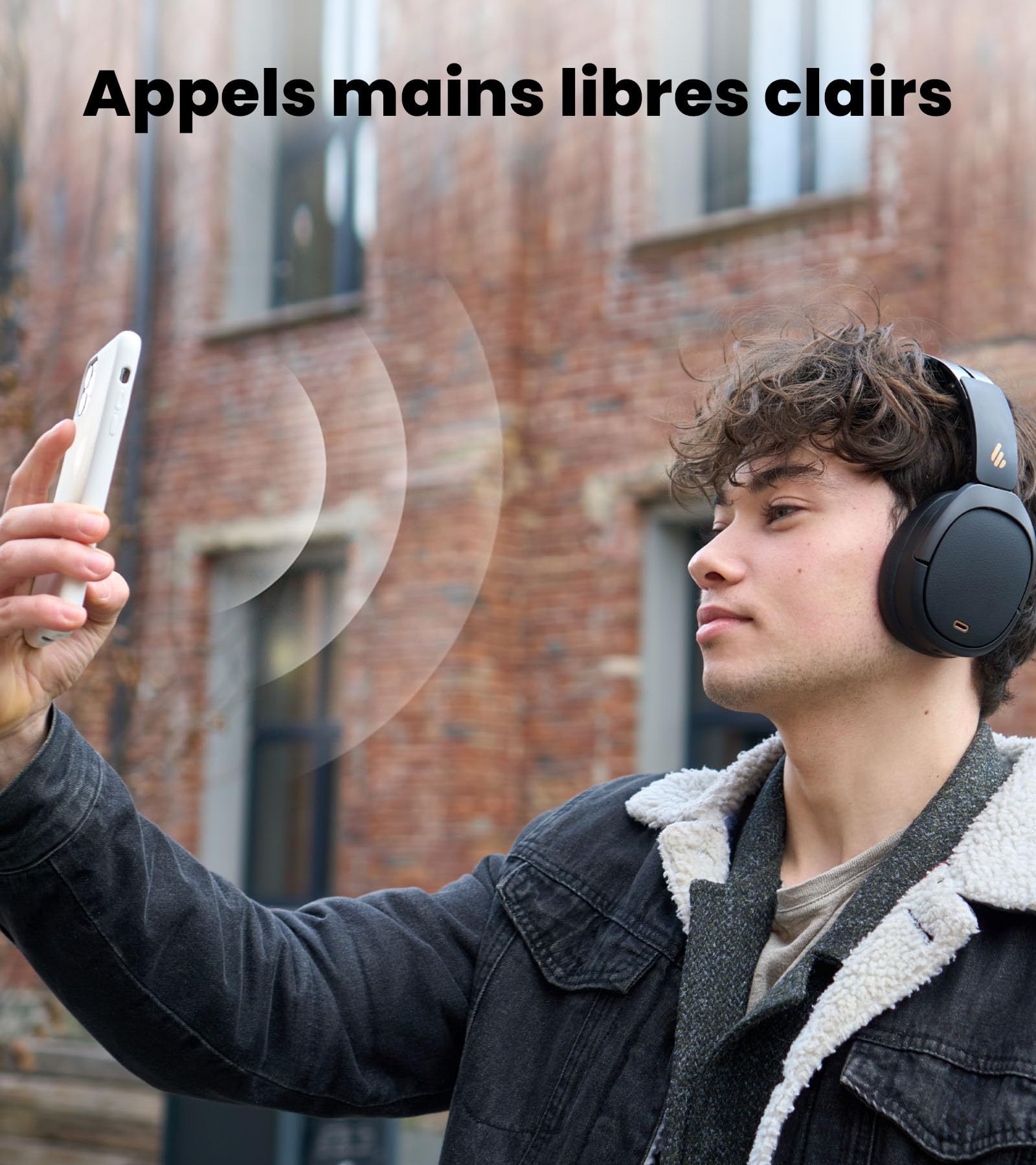 Edifier Casque Over-Ear avec et sans Fil W80 - Réduction de Bruit ANC Hybride -49dB, Hi-Res LDAC, Autonomie 65h, Appels IA, Bluetooth 5.4, Multipoint, Charge Rapide - Noir