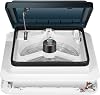 28 x 28 cm Motorhome Fan Roof Fan Caravan Hatch Window Roof Hood Roof Window Soundproof Quiet Fan Extremely Low Noise Multifunctional Living Room Compartment with LED Light and Exhaust Fan