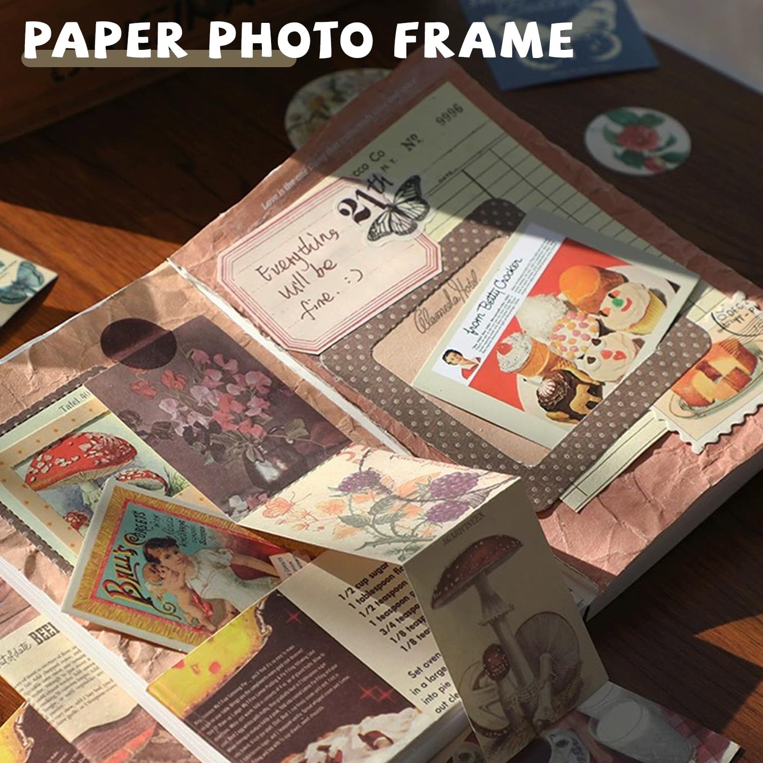 Kit Scrapbooking Vintage SUPRBIRD 136 Pezzi - Quaderno A6, Carta, Adesivi Per Journaling Fai Da Te