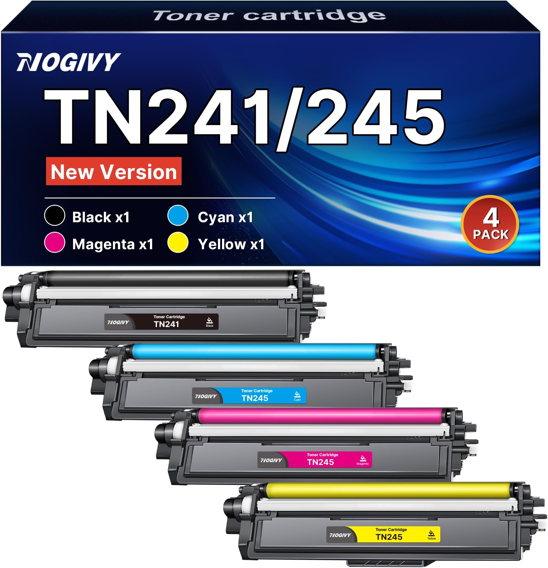 Compatible Pack 5 Brother TN241 / TN245 / TN242 / TN246 Cartucho De Toner P 10115