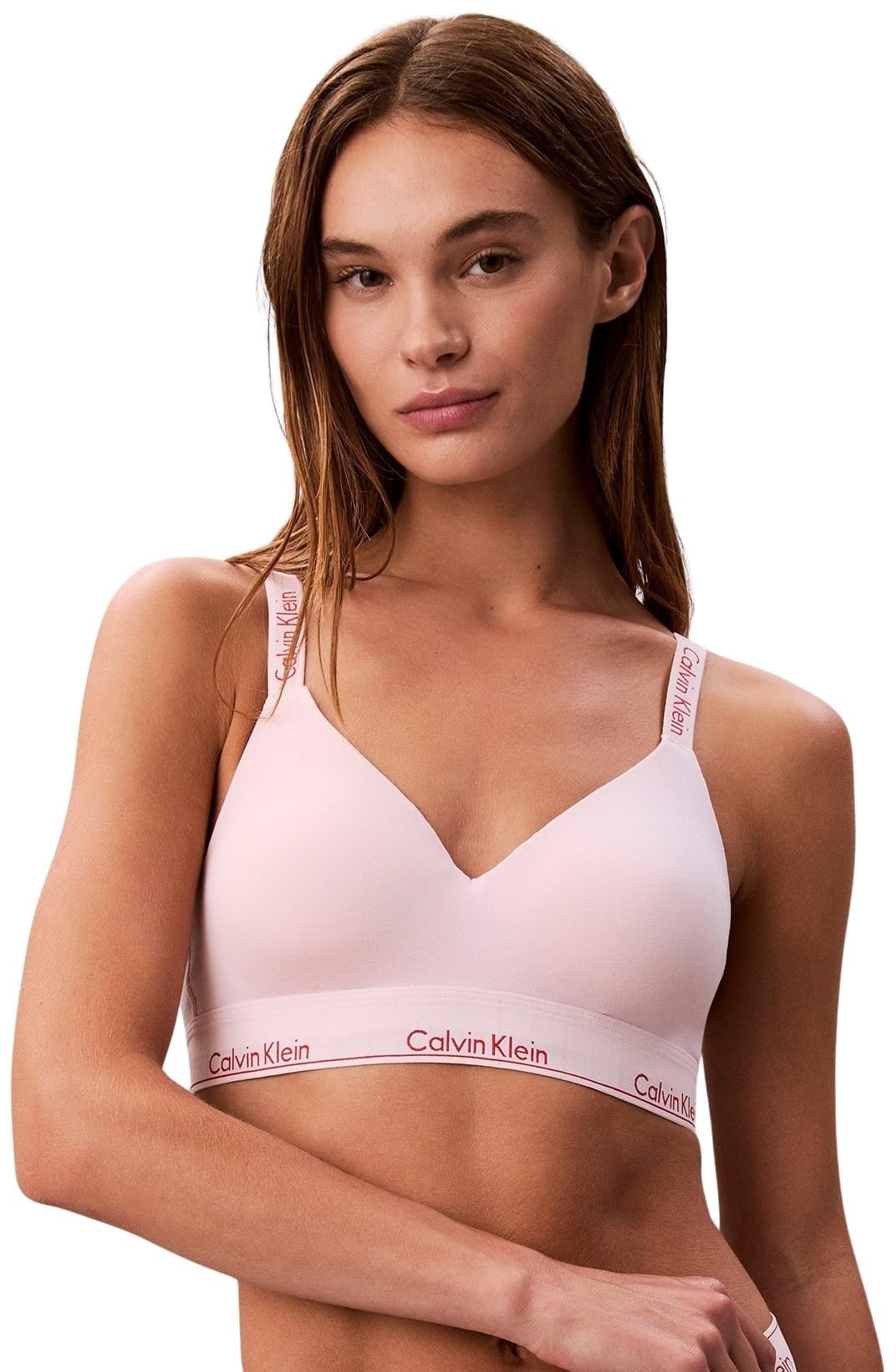 Calvin Klein Women’s Lightly Lined Bralette with Stretch Band, Pink (Potpourri), XS