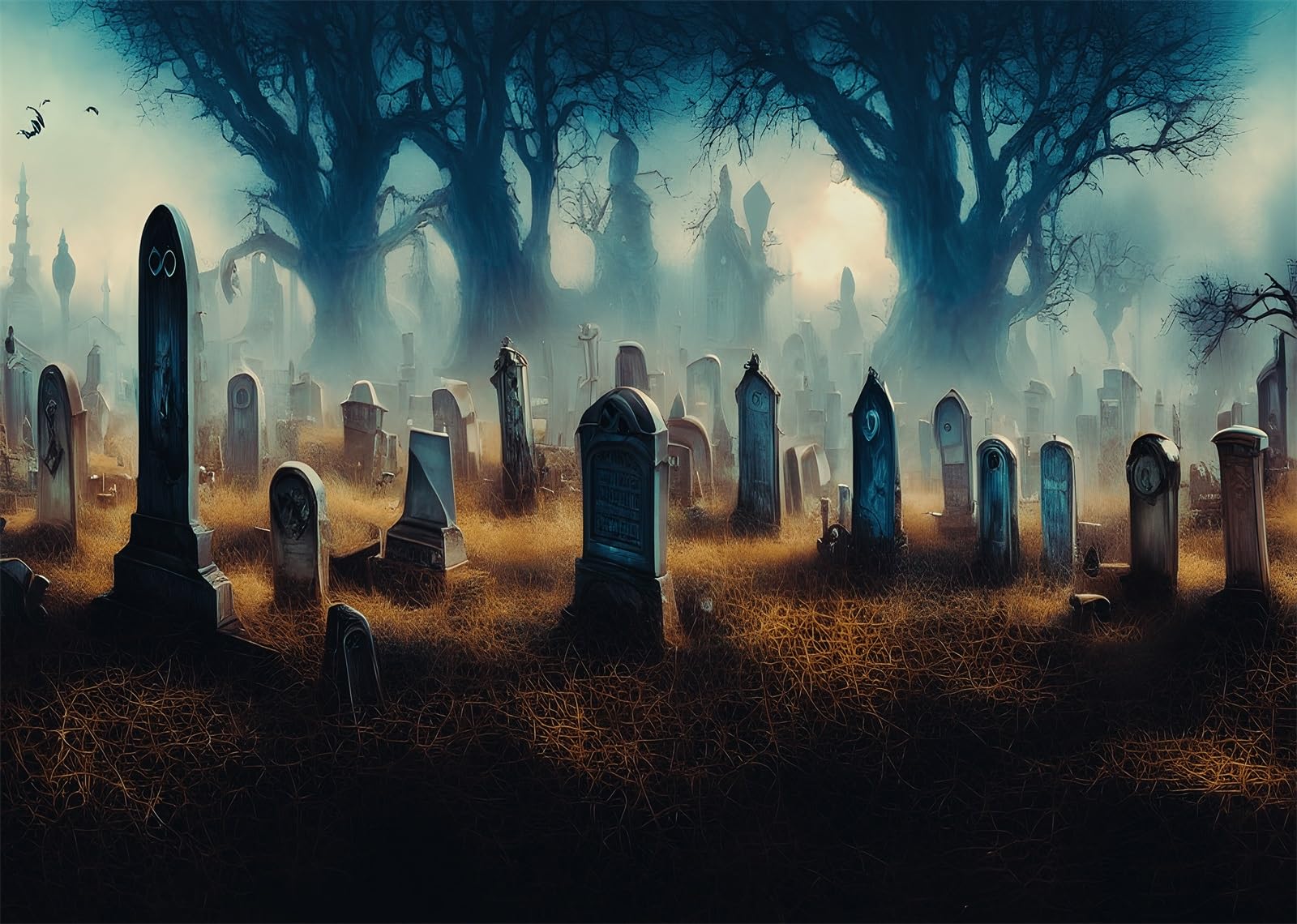 BELECO 3.6x2.5m Sfondo Tessuto Cimitero-Halloween