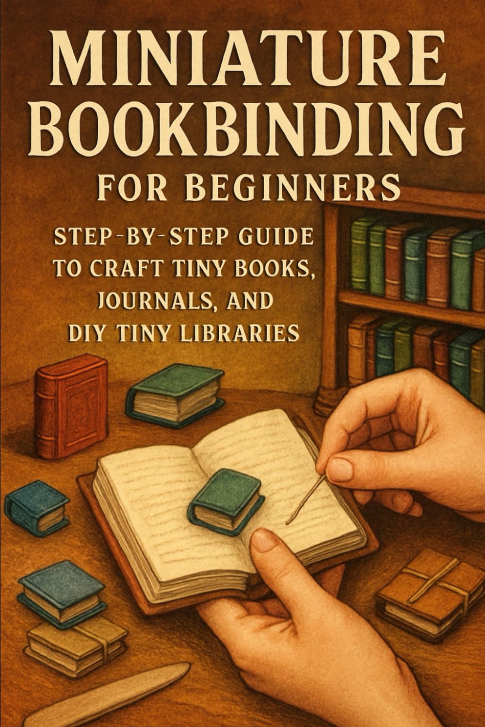 Miniature Bookbinding for Beginners: Step-by-Step Guide to Craft Tiny Books, Journals, and DIY Tiny Libraries