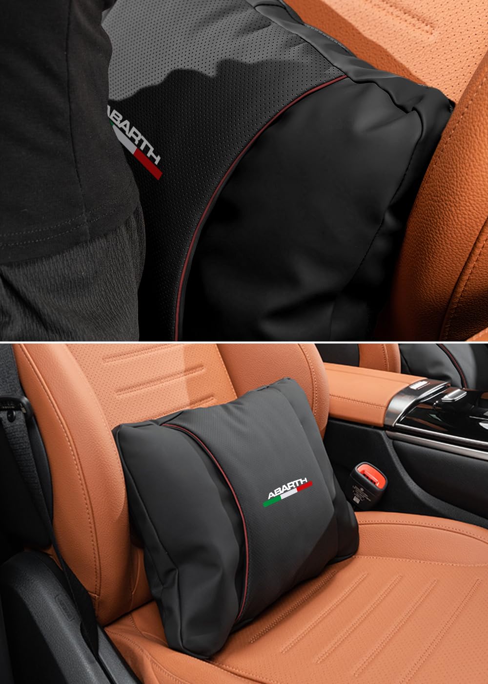 Amazon.co.jp: アバルト 専用 車用品 腰痛 クッション ヘッドレスト