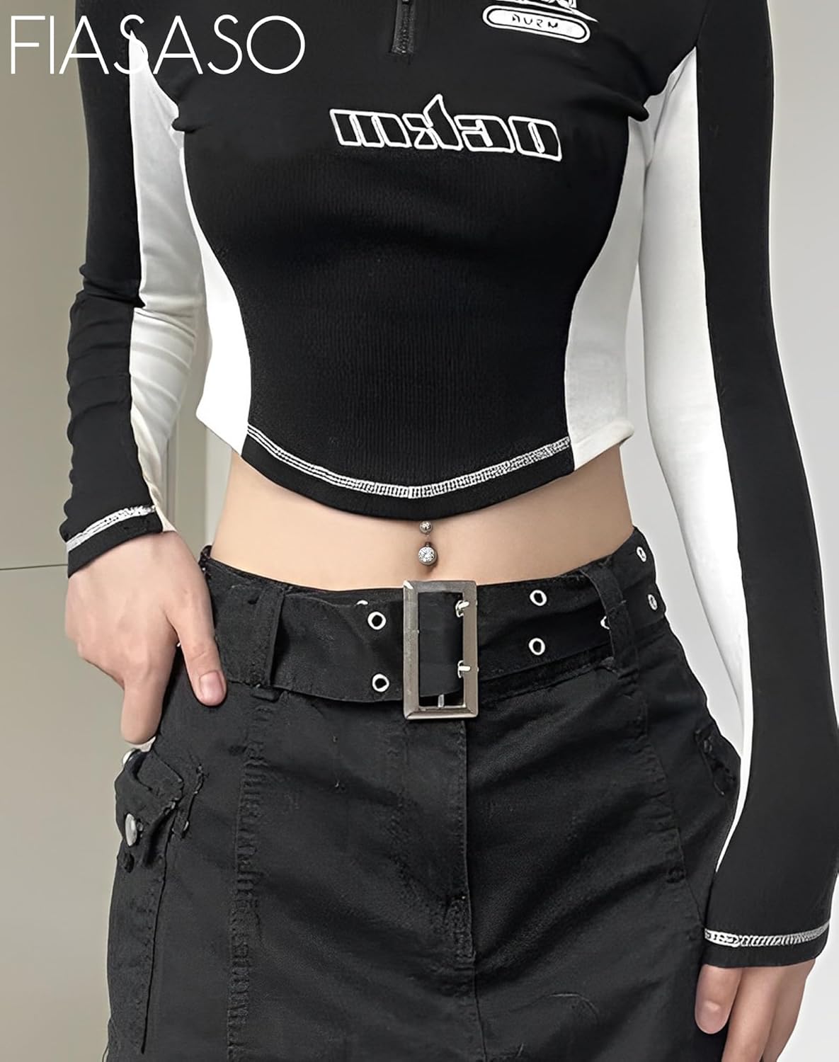 FIASASO Belly Button Ring Surgical Steel Titanium Sterling Silver 14K Gold Plated Belly Button Rings Cubic Zirconia Internally Threaded Belly Rings 14G Belly Piercing Jewelry Hypoallergenic Navel Piercing Jewelry for Women - Image 4