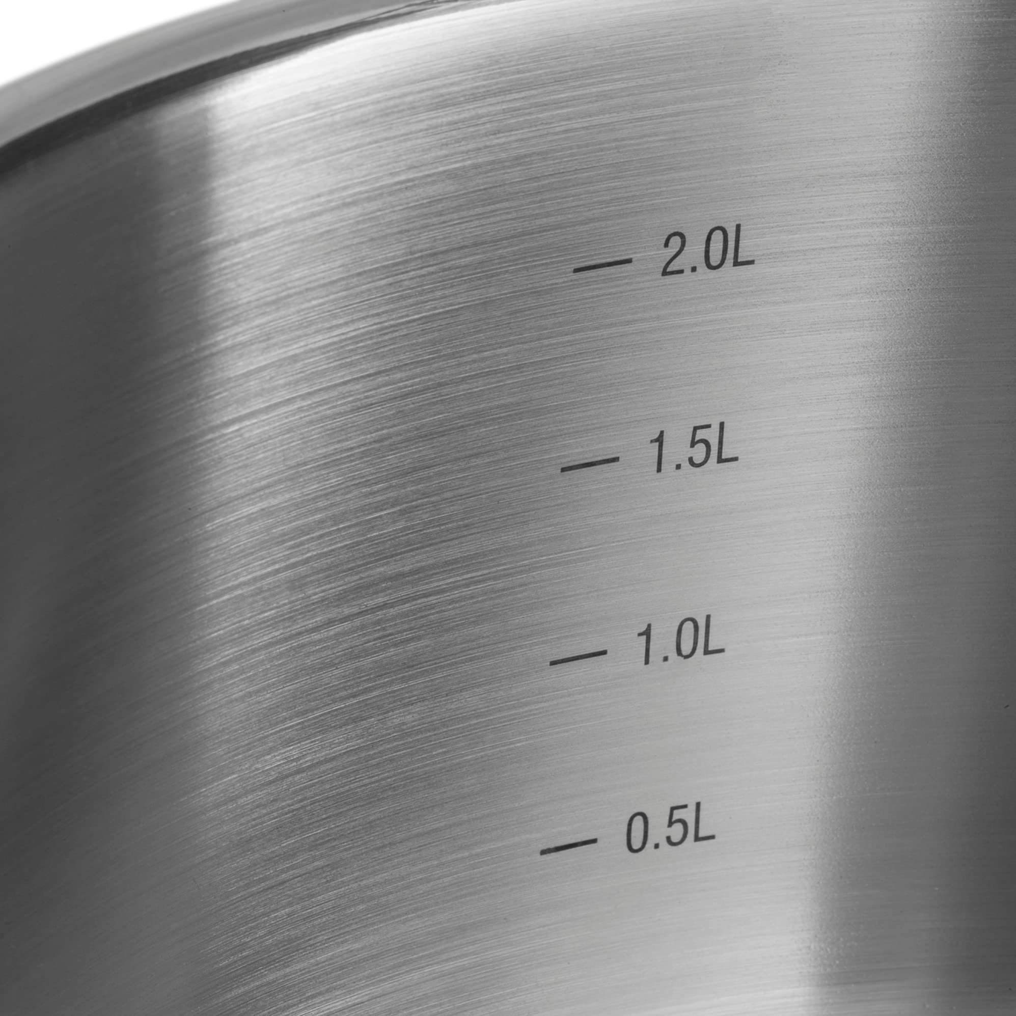 KLAMER Topfset Induktion 5-teilig – Premium Edelstahl Kochtopf Set mit Glasdeckel, unbeschichtet & spülmaschinengeeignet, energiesparend, backofenfest & mit Messskala