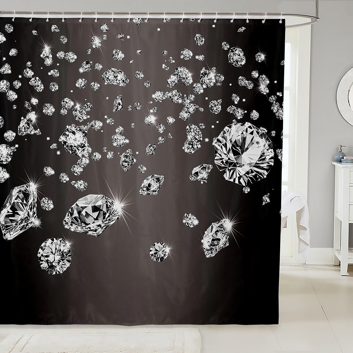 Erosebridal Brown Deer Hide Bathroom Accessories,Hunting Elk Reindeer Fur Fabric Shower Curtain 72" Wx84 L,Jungle Animal Skin Shower Curtain,Wild Safari Themed Wild Animals Print Bath Curtain