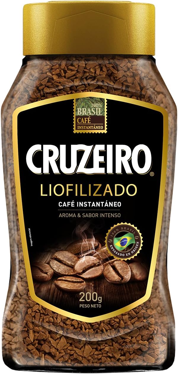 Cruzeiro Freeze Dried Instant Brazilian Coffee, 200 grams (Pack of 1)