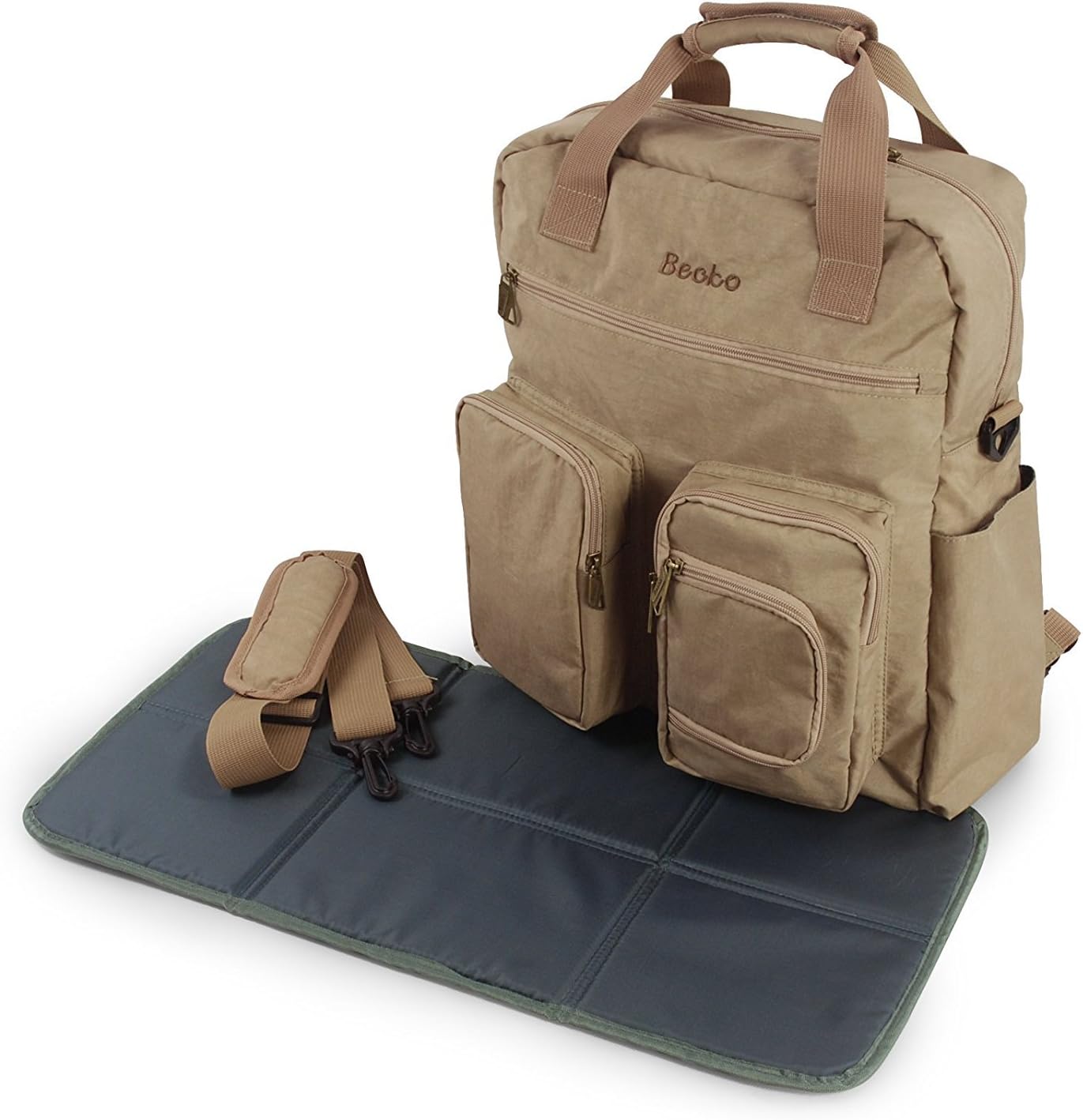 Becko Multi-functional Diaper Bag/Travel Padded Backpack/Adjustable Shoulder Bag with Changing Pad