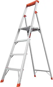 Little Giant Ladders Flip-N-Lite 6 ft Lightweight Step Ladder with Standing Platform, Aluminum, 300 lb Load Capacity, Type 1A Extra Heavy Duty, 10.25 ft Reach Height (15270-001)