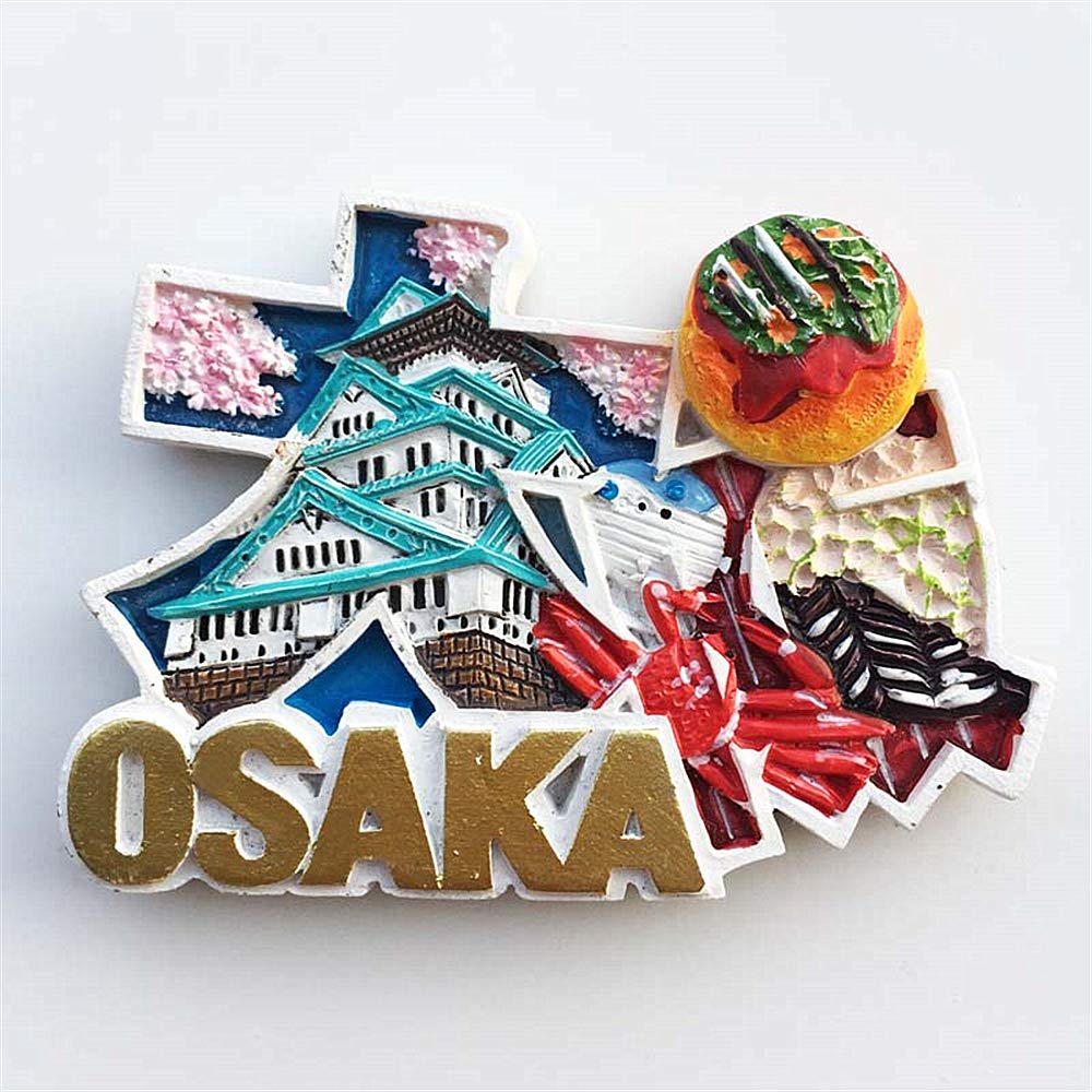 MUYU Magnet 3D Osaka Japan Fridge Travel Souvenir Gift Home Kitchen Refrigerator Decoration ic Sticker Craft Collection