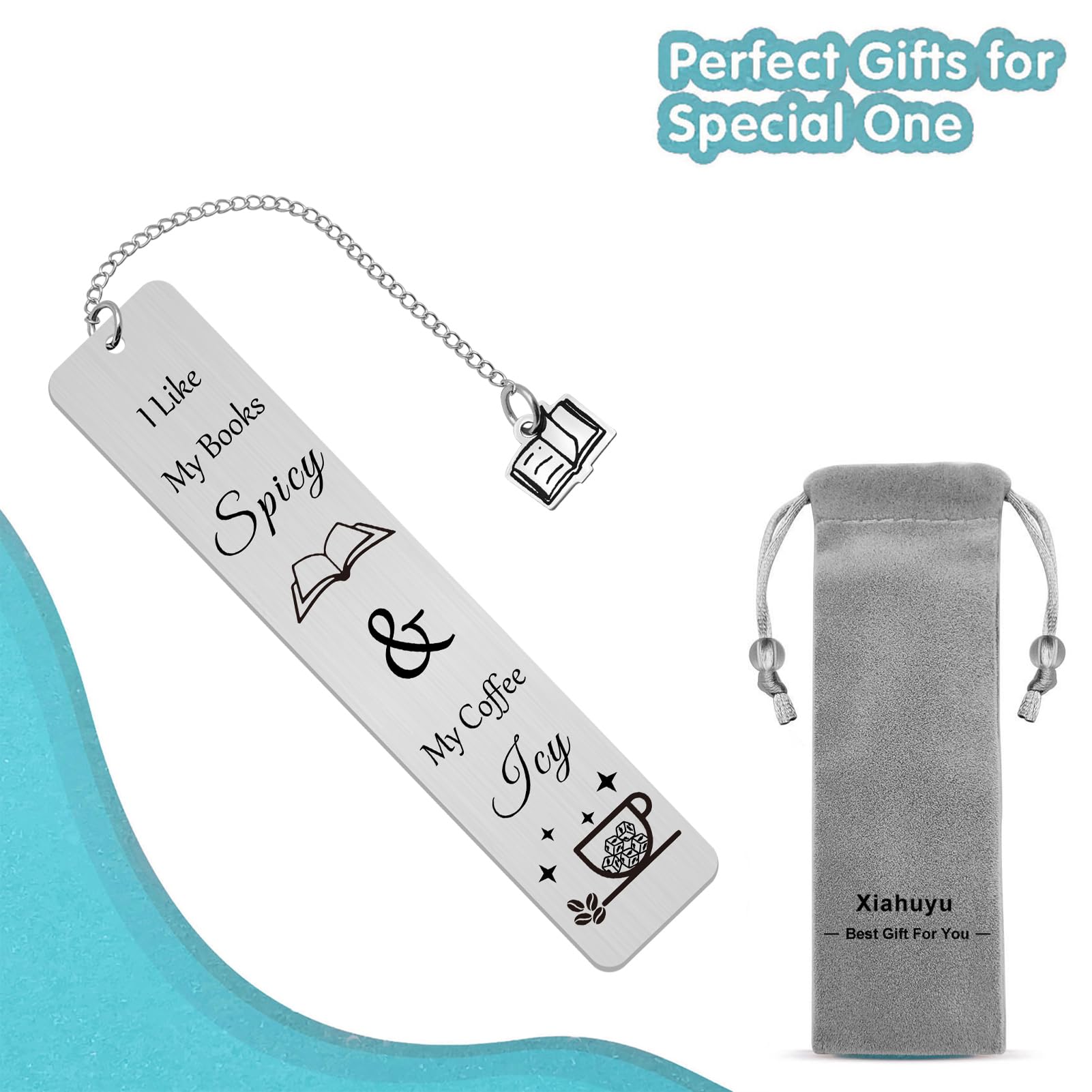 Spicy Bookmark Gifts for Reading Women Coffee Lovers Gift Ideas for Readers Book Marks for Book Lovers Bookish Librarian Book Club Gift Birthday Christmas Friendship Gifts for Women