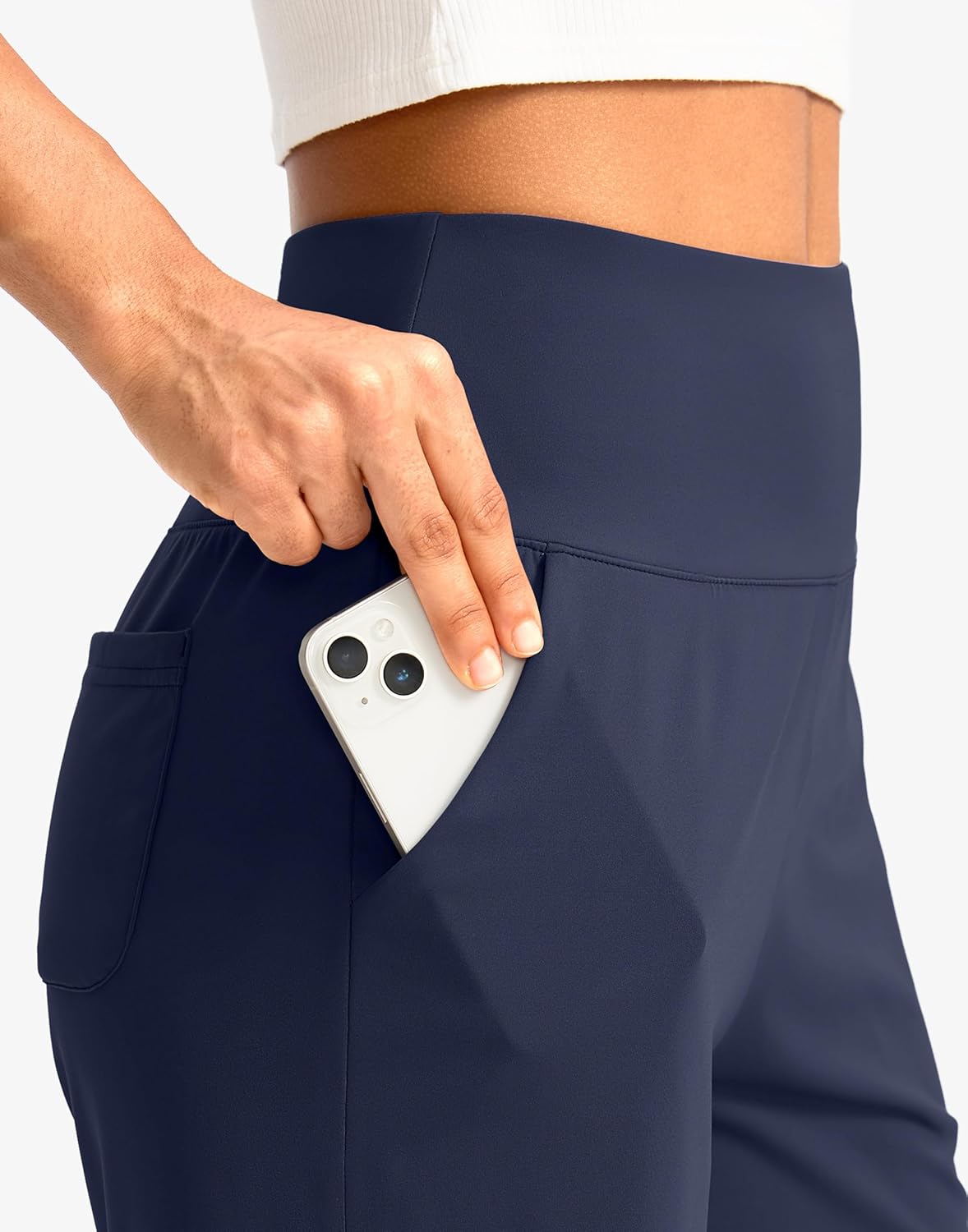 G Gradual Women's Bermuda Long Shorts with Pockets 9" High Waisted Knee Length Shorts for Women Walking Athletic Workout - Image 4