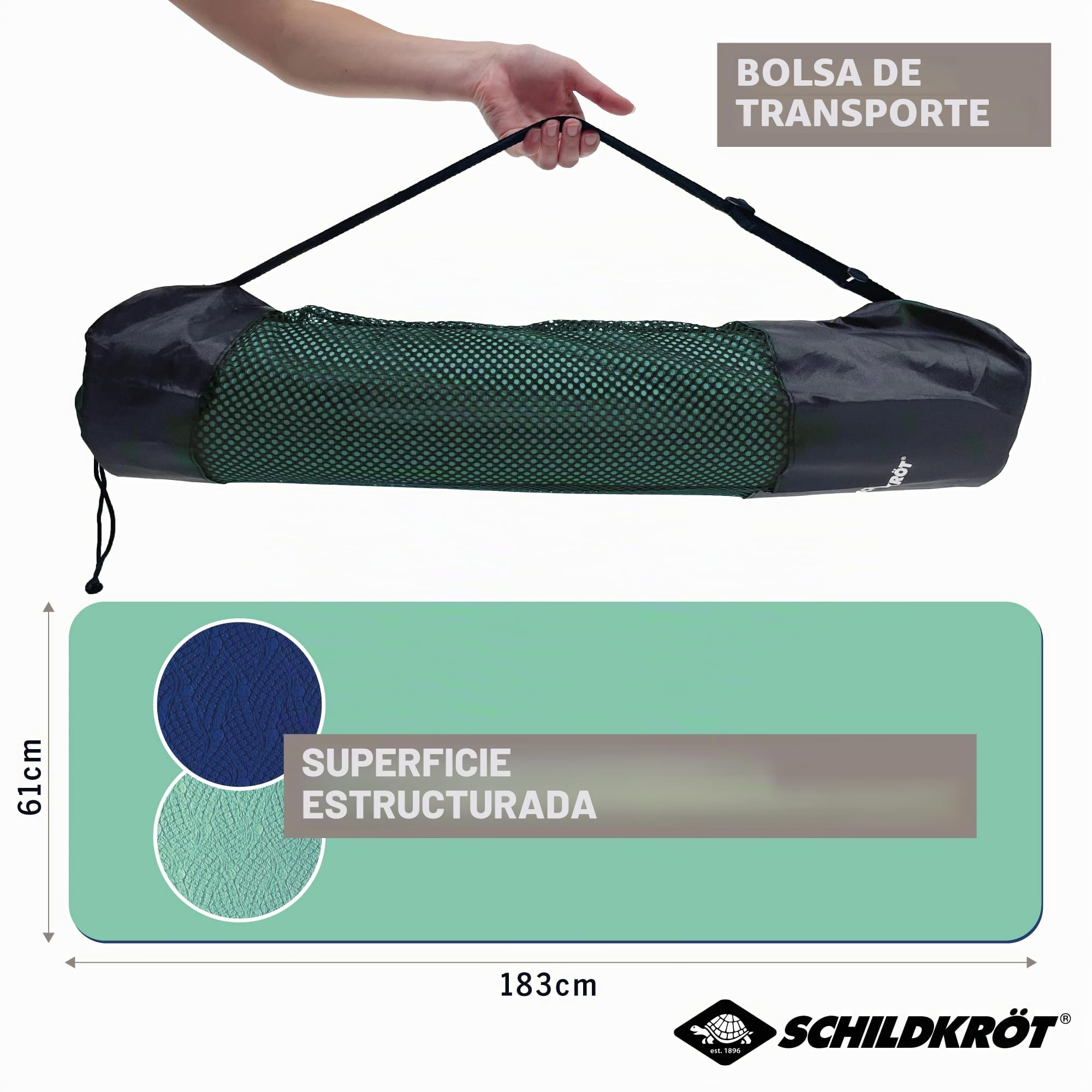 Schildkröt Esterilla de Yoga para Ejercicios, 4mm, Bicolor en un Estuche