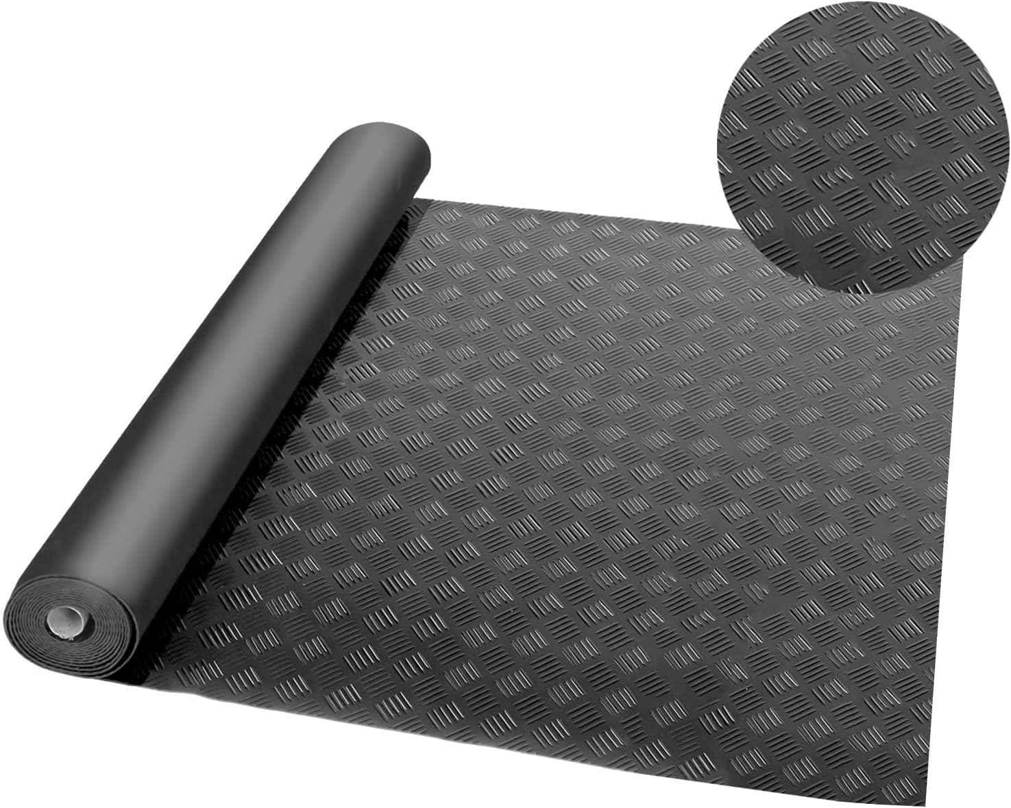 MYOYAY Alfombra de goma por metros, 500 x 100 cm, alfombra de goma de 3 mm, suelo de goma, antideslizante, alfombrilla de protección del suelo, alfombrilla de goma industrial, alfombrilla de goma para