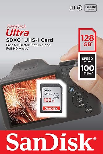 Miniatura 2 de SanDisk Tarjeta de memoria SD Ultra SDXC de 128 GB funciona con Canon EOS Rebel T5 (SDSDUNR-0128G-GN6IN) con todo menos lector de tarjetas de