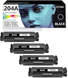 204a Cartucho de toner preto Compatível para HP Color LaserJet Pro MFP M180NW M154NW M180N M154A MFP M181FW PRIMERA Black x 4