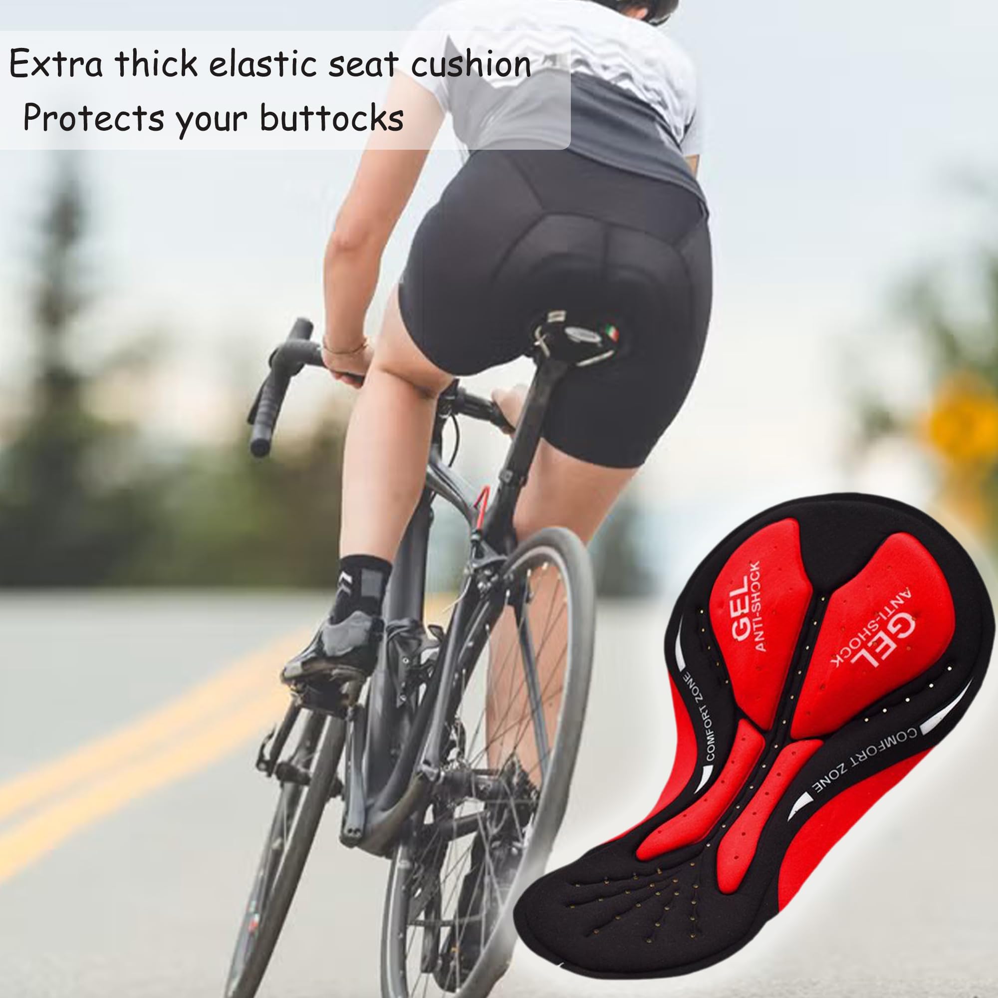 Cyclisme Shorts Gel Rembourré Antichoc Vélo sous-Vêtements Respirant