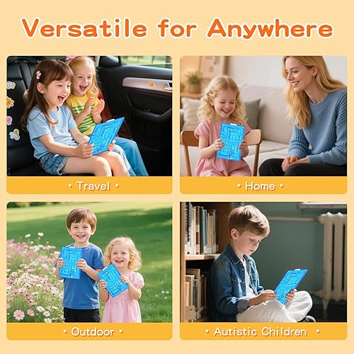 Miniatura 18 de Juguetes sensoriales para ansiedad, paquete de 5 juguetes sensoriales de laberinto para aliviar la ansiedad y el estrés, niños con autismo