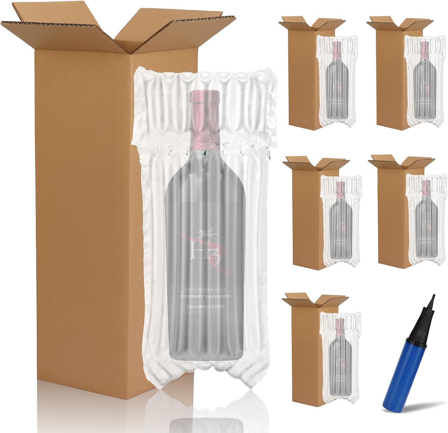 12 Pieces Wine Shipping Kit Include 6 Wine Bottle Shipping
