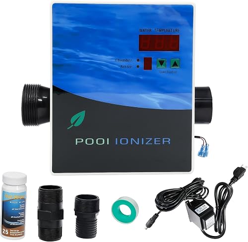 444301 Pool Ionizer System, Above Ground Pool Copper Ionizer, for Above Ground, Maximum Capacity:40,000 Gallons