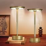 Cordless Table Lamps Rechargeable, Portable 5200mAh Battery Operated Lamp,Elegant 3 Modes Stepless Dimming LED Table Light with Memory Function (2 Pack Gold)