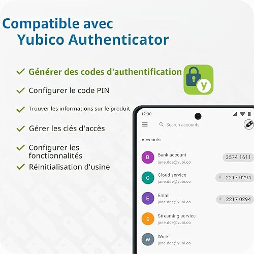 Yubico - YubiKey 5 NFC Bundle (USB-A + USB-C) - Multi-Factor authentication (MFA) Security Key and passkey, Connect via USB or NFC, FIDO Certified - Protect Your Online Accounts - 6