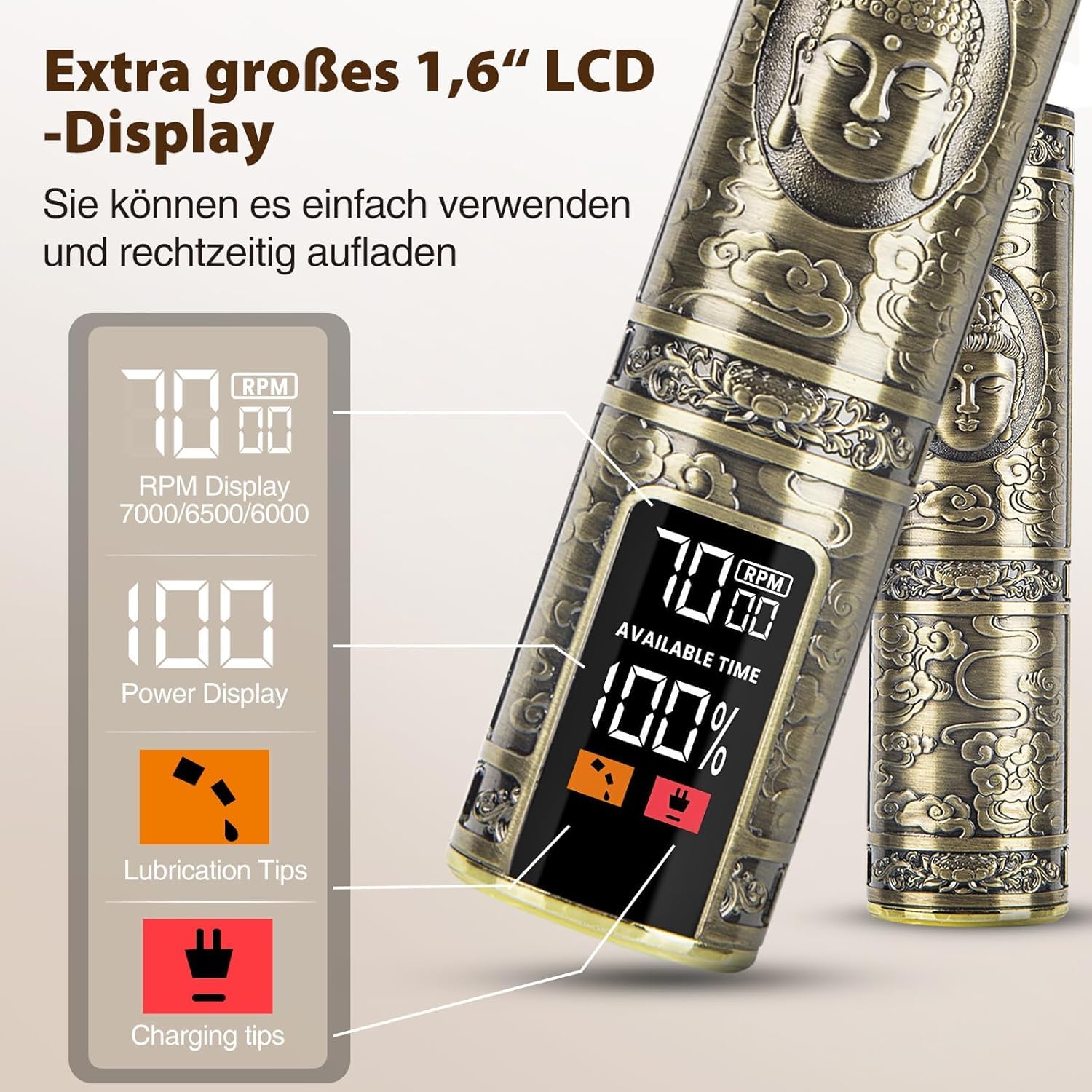 Haarschneidemaschine, Trimmer Barttrimmer Herren LED Anzeige Haartrimmer Herren Konturen Haartrimmer Konturen Haarschneidemaschine Profi Bartschneider Rasierer Haarschneider Hair Clipper