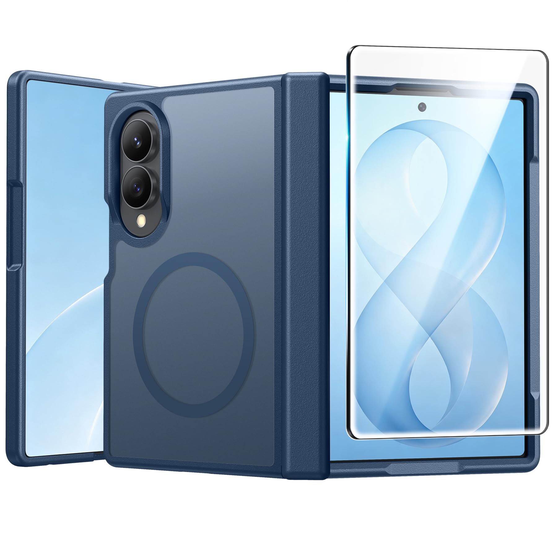 FNTCASE for Galaxy Z Fold 8 Case: Compatible with MagSafe Hinge Protection