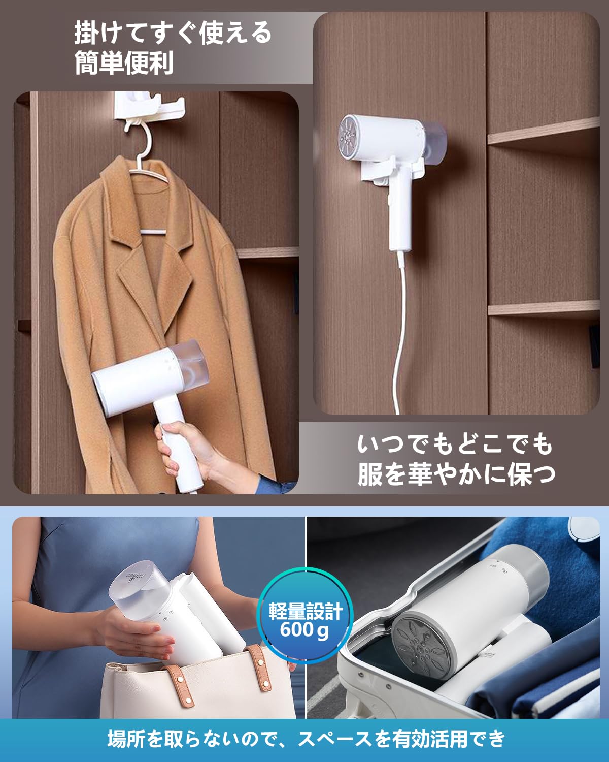 Amazon | ZYZYZK アイロン 衣類スチームアイロン、1200W小型の