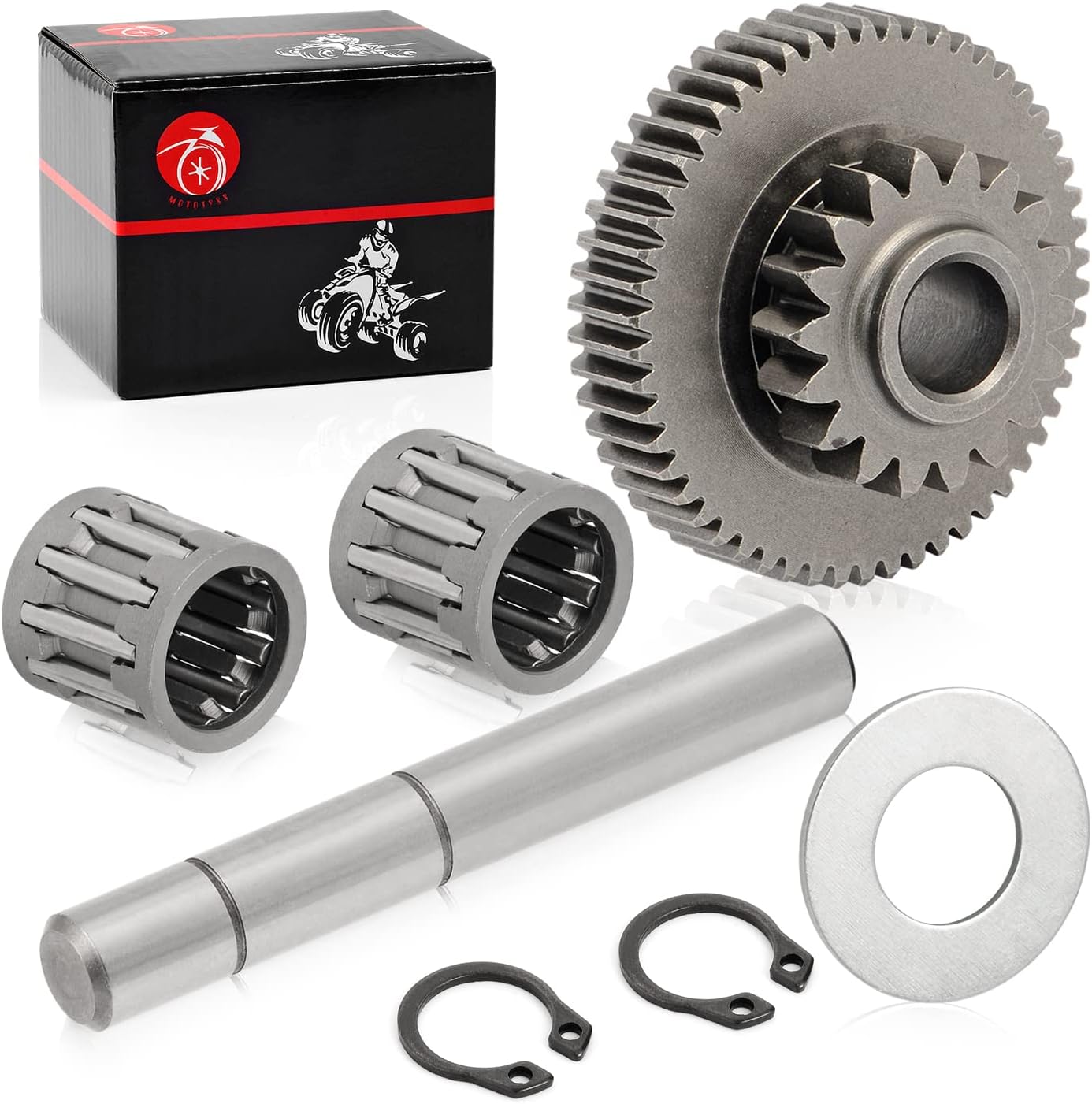 Starter Clutch One Way Bearing and Gear Idler + STARTER Motor IDLER GEAR Kit & Gasket For YAMAHA Warrior Raptor 350 Big Bear 350 Moto 4 YFM350ER Kodiak 400