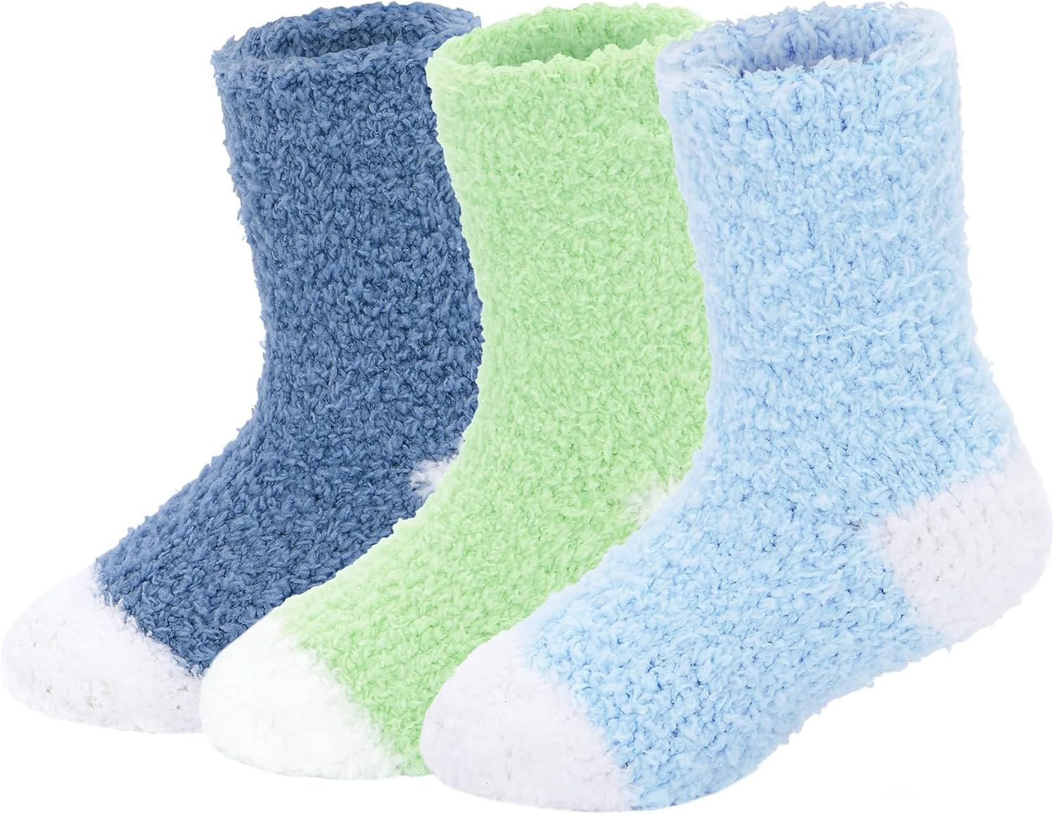 Zando Kids Fuzzy Christmas Slipper Socks – Soft Warm Winter Comfy Fluffy Socks for Girls