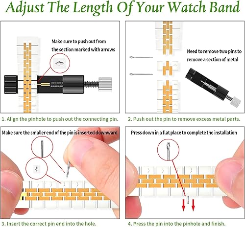 Miniatura 3 de Correa de reloj de lujo de 0.787 in de acero inoxidable delgada compatible con Samsung Galaxy Watch 5 1.575 in 1.732 inSamsung Galaxy Watch 5 Pro