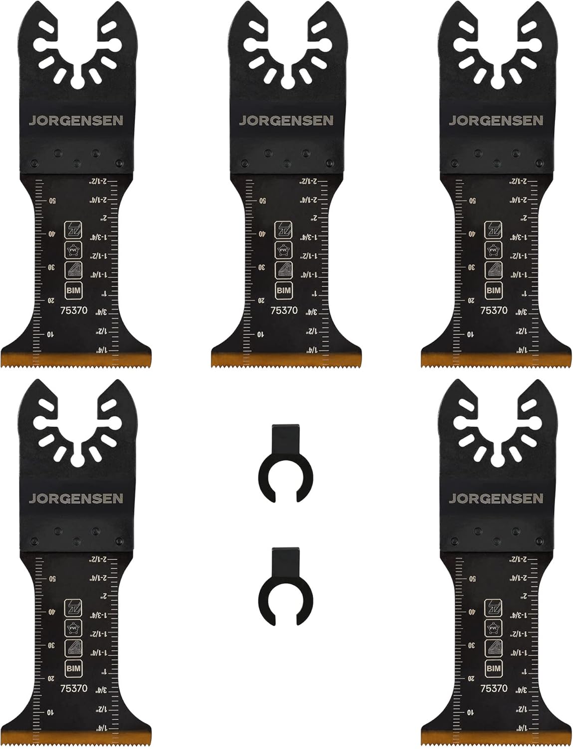 Oscillating Saw Blade Set 5 Pieces Titanium Coated