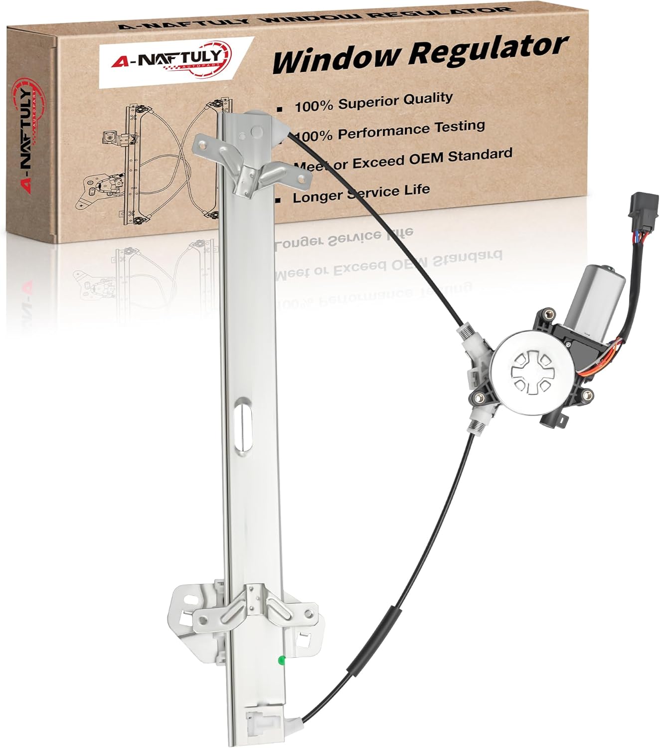 741-306 Power Window Regulator with Motor Assembly Front Left Driver Side Compatible with 2003 2004 2005 2006 2007 Honda Accord Sedan 4-Door Window Lift Regulator Front Driver Side 741-306