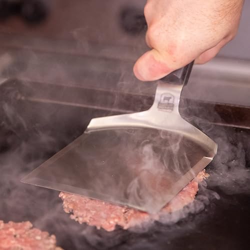 Miniatura 5 de Certified Angus Beef The Smash - Espátula de hamburguesa Big Smash de acero inoxidable resistente para accesorios de plancha, utensilios de cocina y