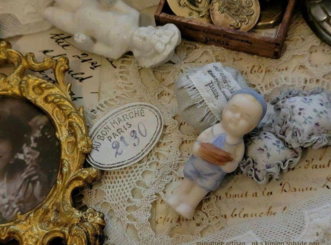フランス 蚤の市 陶器人形 赤ちゃん ブロカント フランス 蚤の市 陶器