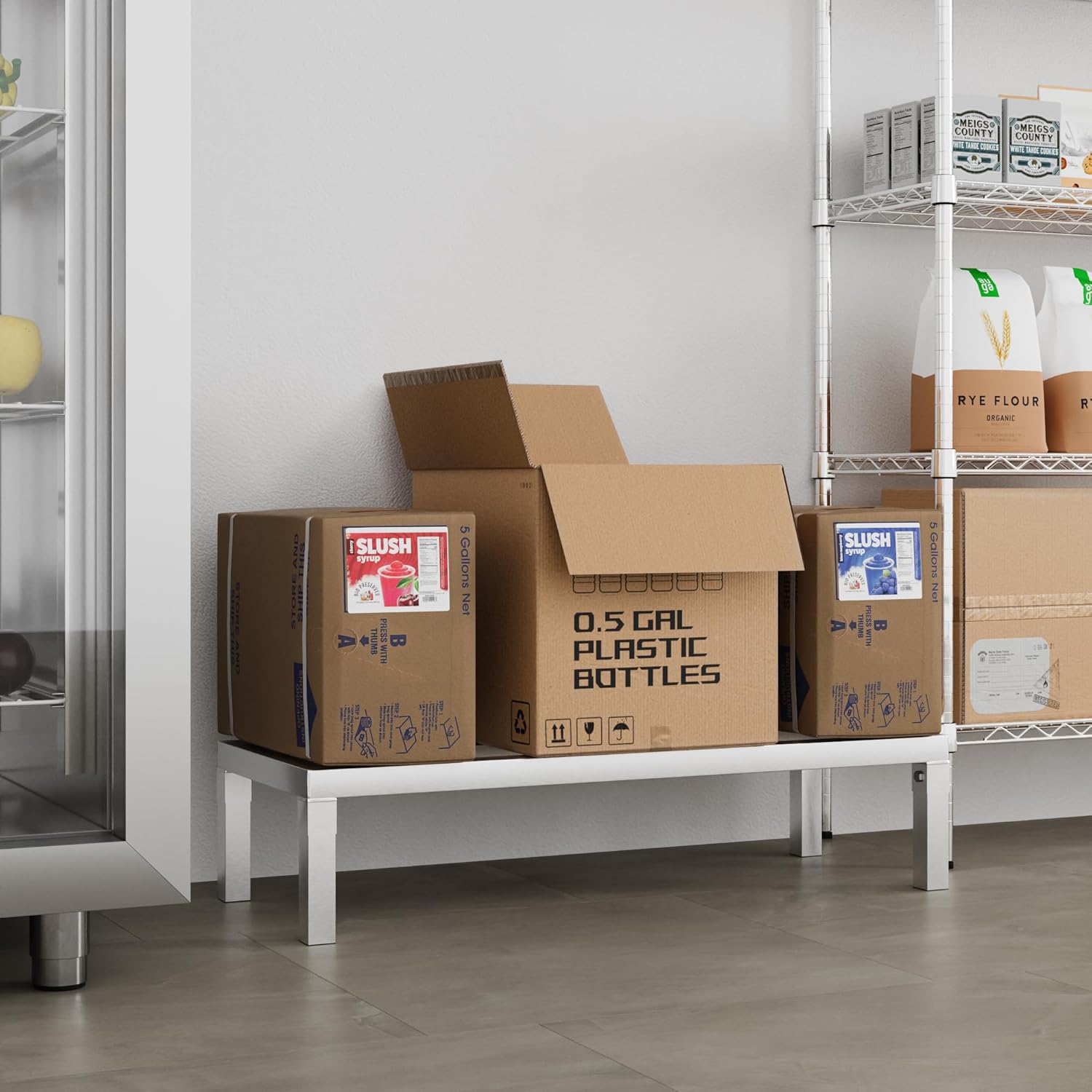 36" Long x 14" Wide | Height: 8" Off The Floor Aluminum Dunnage Rack | Storage in Restaurant, Kitchens and Garages and More!