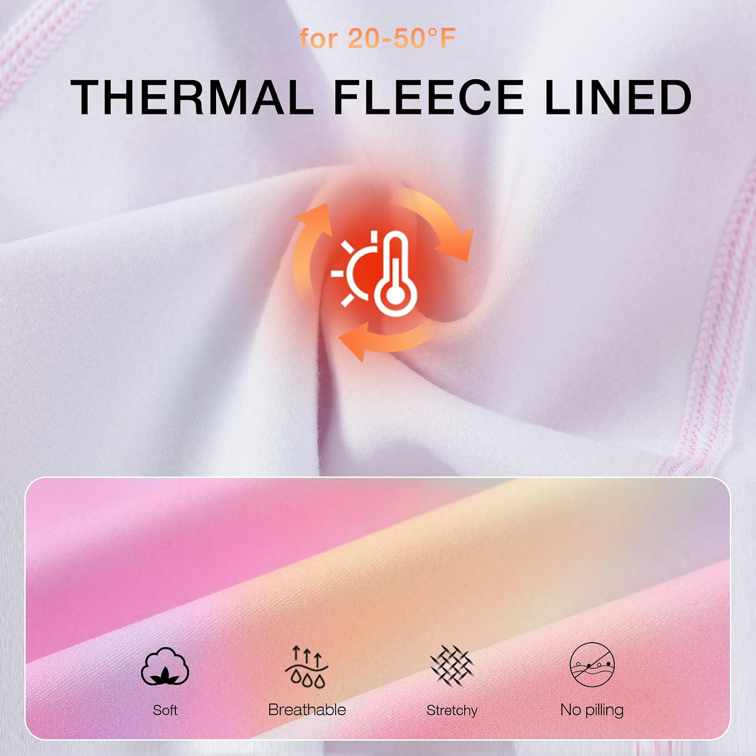 Girls Fleece Lined Leggings Youth Warm Yoga Pants with Pockets High Waist Kids Winter Athletic Leggings Running Dance