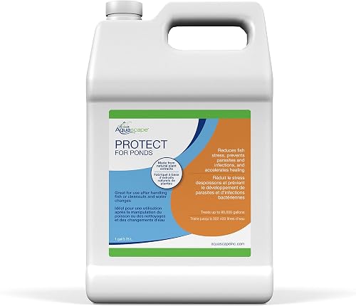 Aquascape PROTECT Water Treatment Koi and Fish Ponds, All-natural Formulation Effectively Reduces Fish Stress and Promotes Fish Health, 1 gallon / 3.78 L| 96072