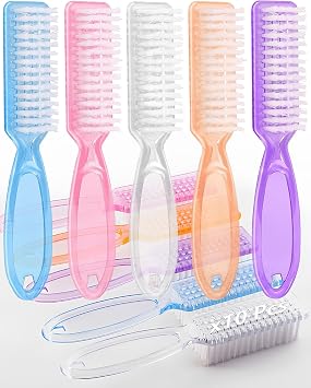 10-Pack Nail Brush Set, Fingernail & Toenail Cleaning Brushes
