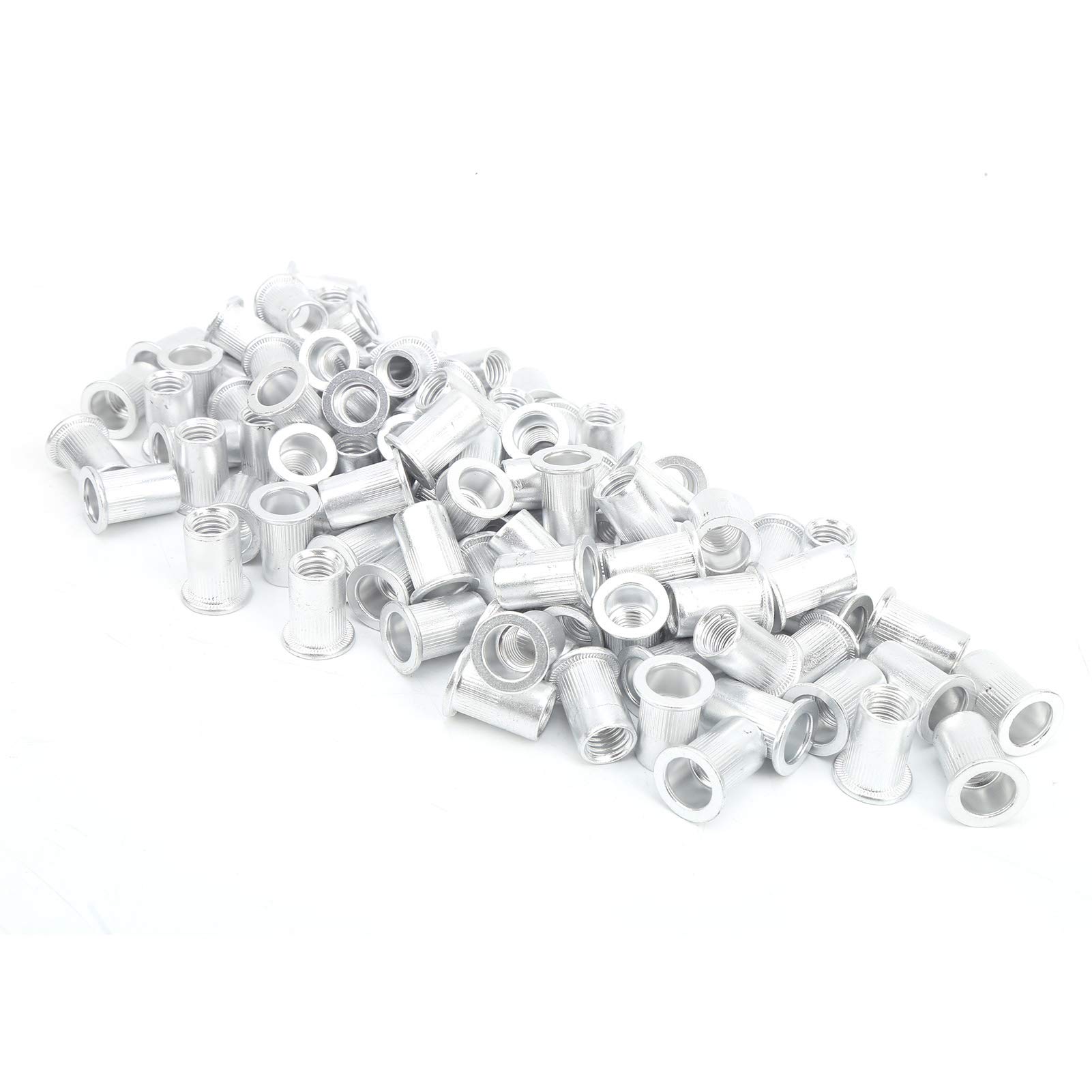 Tuercas Remachadoras Aluminio 100 Unidades M3-M10 Cabeza Plana para Automoción Aviación Ferrocarril Industria Fijación Muebles Herramientas