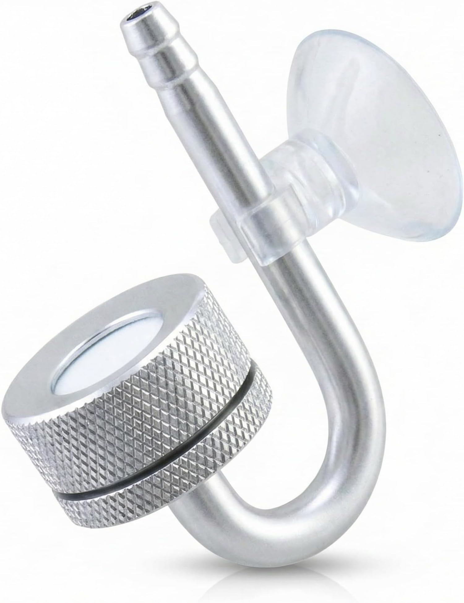 QWORK® Fish tank atomizer, CO2 diffuser, with suction cups and U-tube, for all types of aquariums