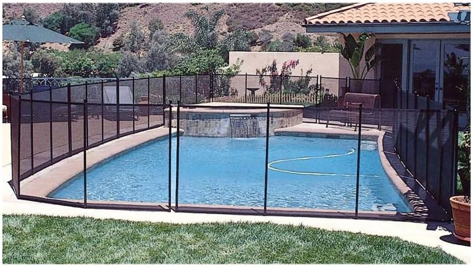 GLI 30-0410-BLK 4' x 10' IG Safety Removable Fence 30-0410-BLK