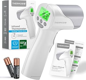 Medical Grade Infrared Forehead Thermometer, Non-Contact Digital Temperature Reader for Adults and Infants, 1s Quick Results, Fahrenheit and Celsius, AccuTemp High Accuracy Sensor